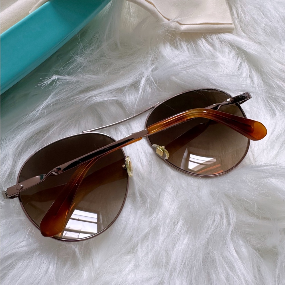 Kate Spade Aviator Sunglasses with Brown Glitter - Picture 4 of 12